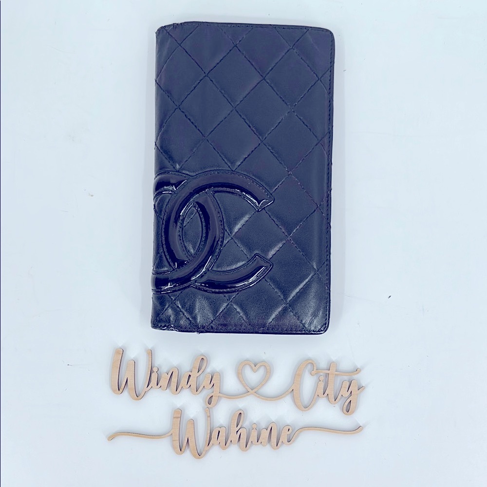 Authentic CHANEL Cambon Long Bi-fold Wallet- Black